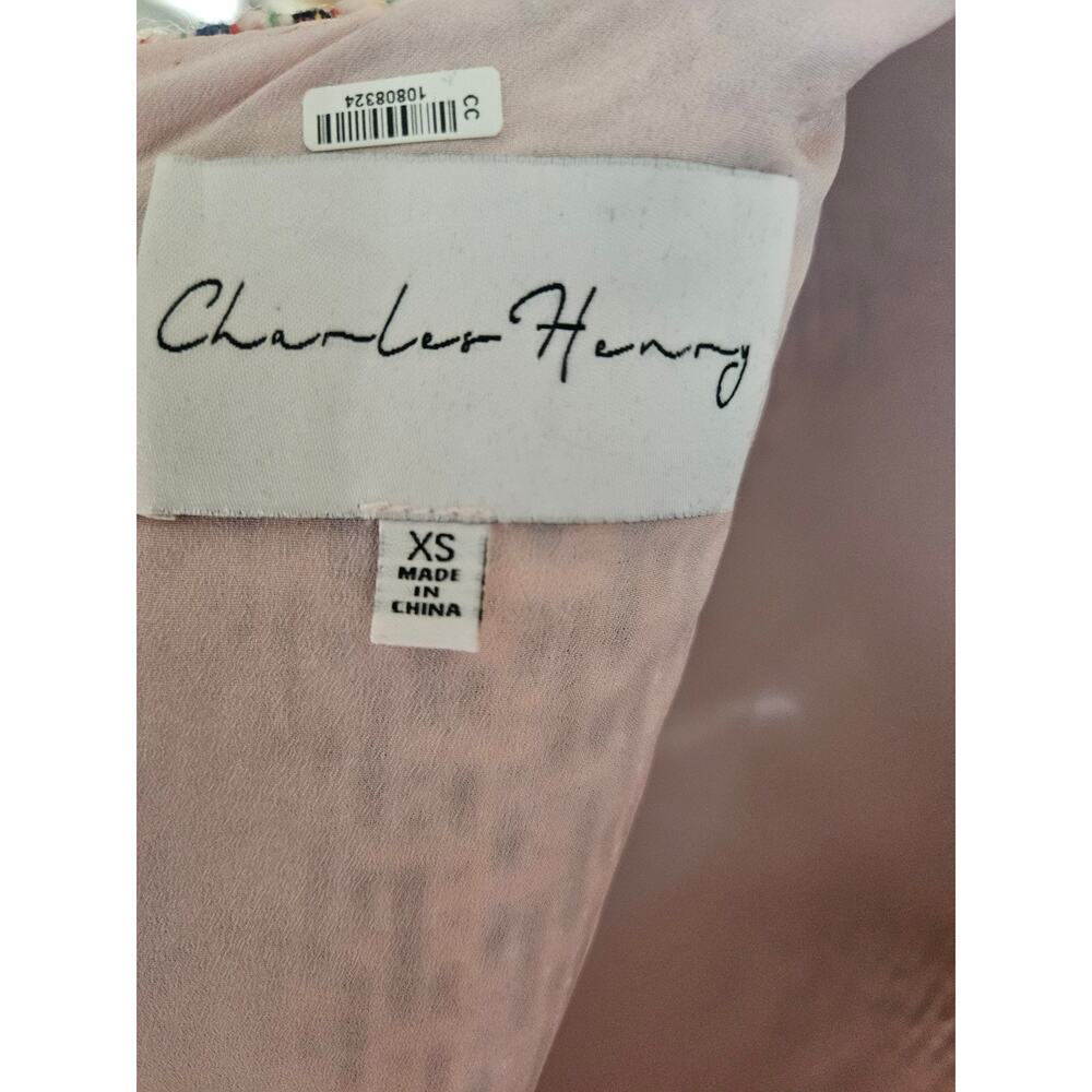 Charles Henry Pink Tweed Dress Sz XS Fringed Lined Zip Up - Picture 6 of 8